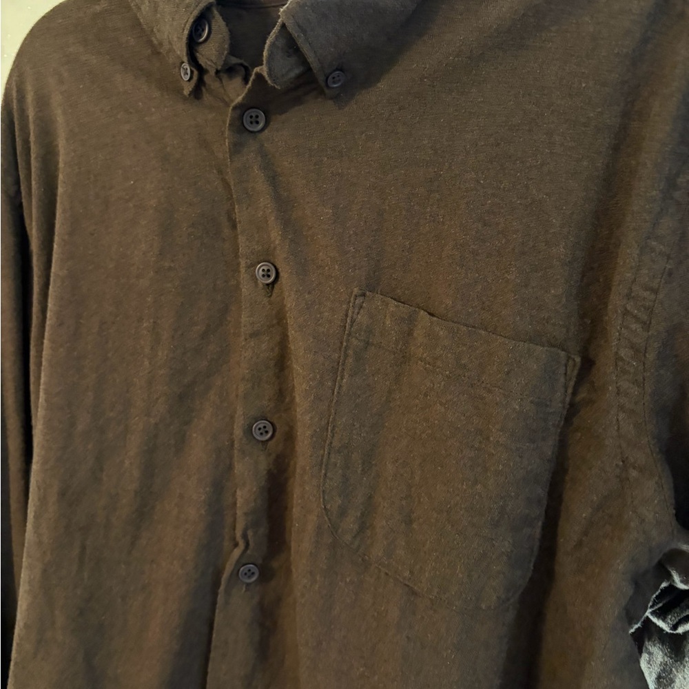 Naked & Famous Brown Button Up
